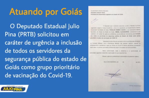 Atuando por Goiás – Deputado Júlio Pina