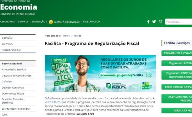Prazo para negociar dívidas com Governo de Goiás é prorrogado por mais 30 dias