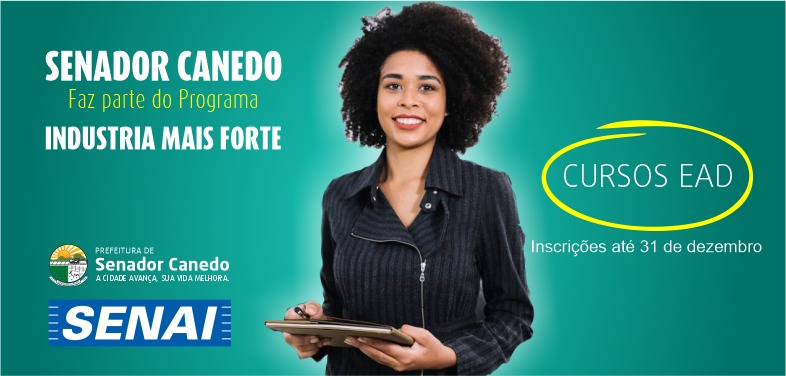 Prefeitura de Senador Canedo oferece cursos gratuitos de qualificação em parceria com SENAI