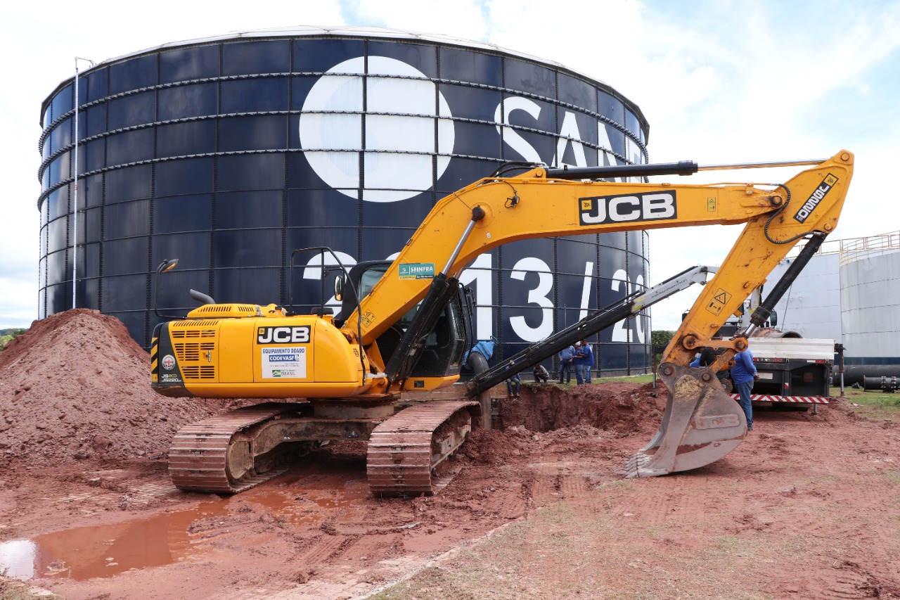 Senador Canedo conclui obras de interligação da duplicação da adutora Norte no Reservatório do Boa Vista