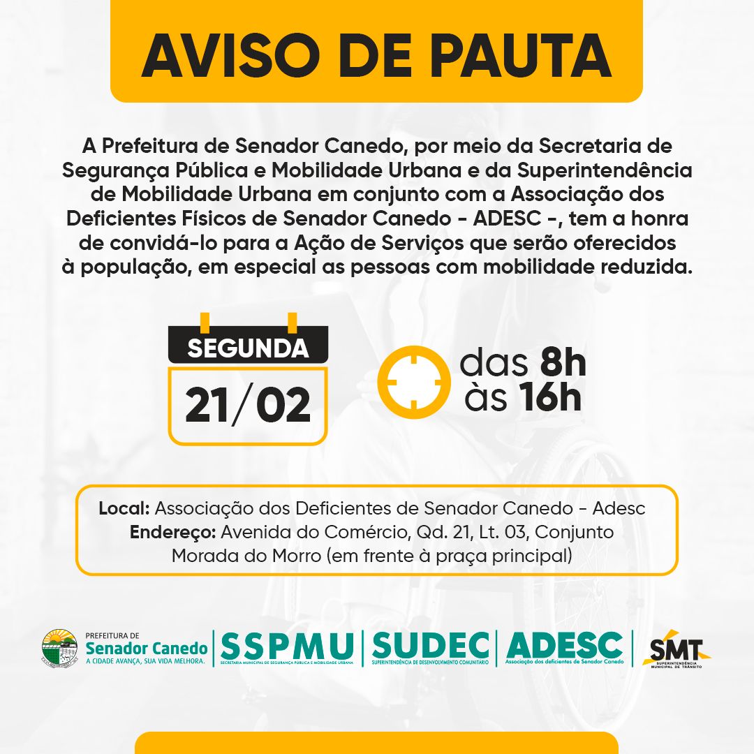 AVISO DE PAUTA