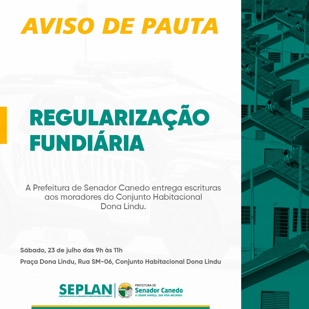 Senador Canedo entrega regularização de imóveis no Residencial Dona Lindu