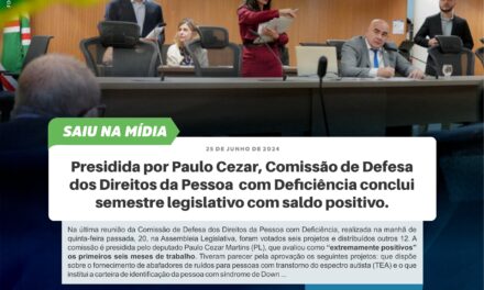 Presidida por Paulo Cezar, Comissão de Defesa dos Direitos da Pessoa com Deficiência conclui semestre legislativo com saldo positivo