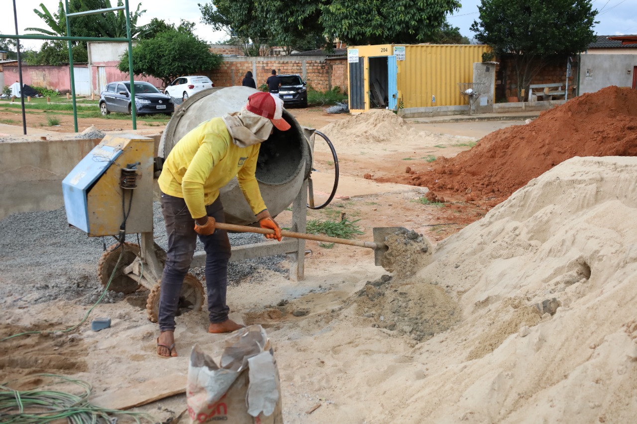 Prefeitura de Aparecida avança em obras da Praça do Sabiá