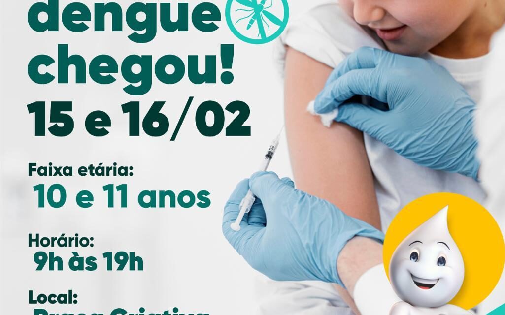 Vacinação contra a dengue em Senador Canedo, começa na quinta-feira, 15